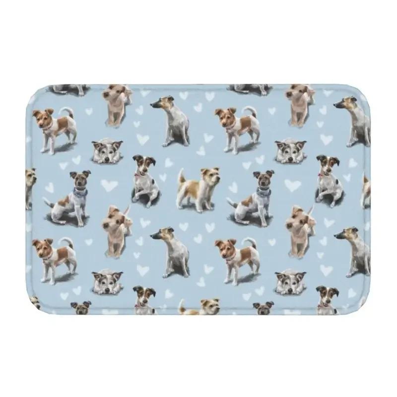 Van Gogh Starry Night Art Style Dog Living Room Door Mat Carpet Classic Painting Beret Dog Pattern Anti-slip Rug for Home Decor