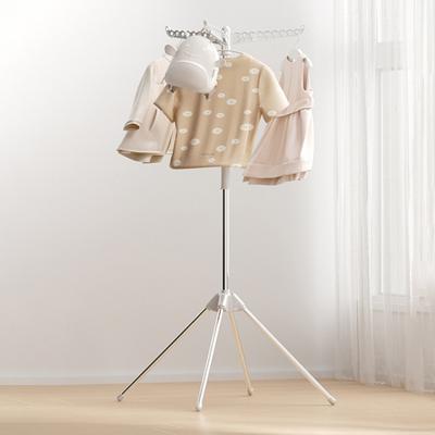 Folding Clothes Rack with Stable Base Space-saving Design Flexible Arm Clothes Hanger Portable Clothes Drying Rack