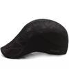 Quick Drying Mesh Splicing Solid Color Beret Cap Men's and Women's Summer Outdoor Sunscreen Duck Tongue Hat Mesh Caps Breathable Lightweight Hats