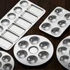 1pcs Aluminum Color Palette 6 Hole Square Circular Children's Painting Color Palette Watercolor Acrylic Pigment Palette