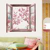 3D Fake Window Wall Sticker Self Adhesive Window Sill Flower Butterfly Decal for Living Room Bedroom Decoration Home Decor