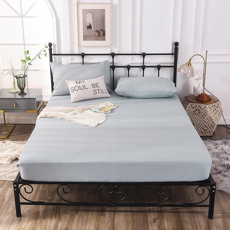 

Simple solid hotel bed cover single-piece mattress cover brushed waterproof bed bag for comfortable bedding 90x200cm