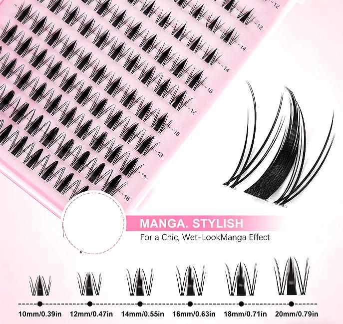 High-Quality Best-Selling Large Capacity 392 Pieces Autumn Maple Leaf Eyelashes Book 8-16mm Natural False Eyelash Set