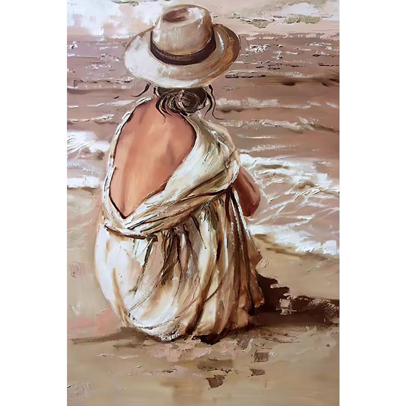 Figurenmalerei Sexy Frauen Strand Leinwand Ölgemälde Druck auf Leinwand Abstrakt Boho Porträt Poster Wandkunst Bilder Dekor