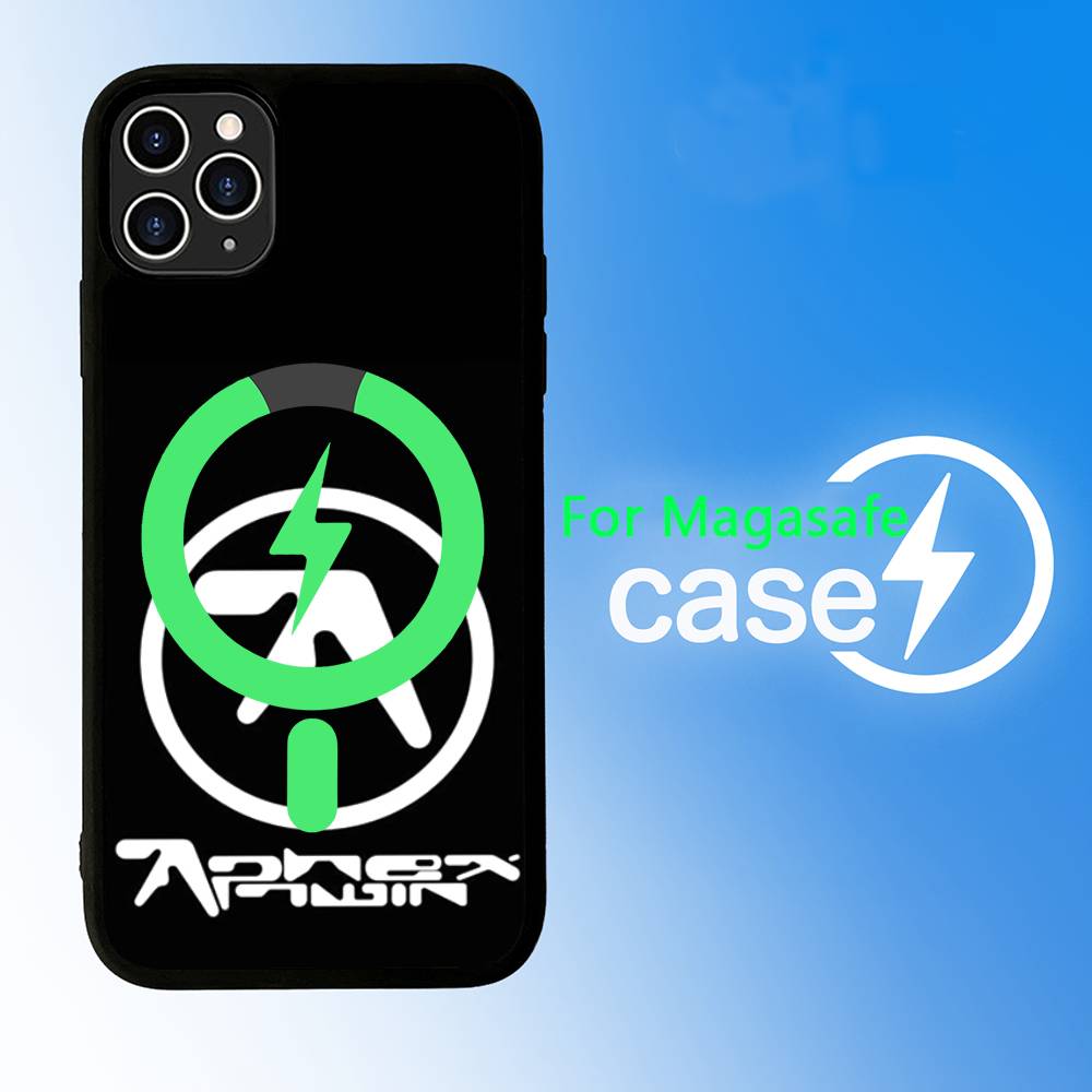 

A-Aphex Twin Symbol For Magsafe Magnetic Phone Case for iPhone 17 16 pro max 15 Plus 14 13 12 11 Cover iPhone 12 pro