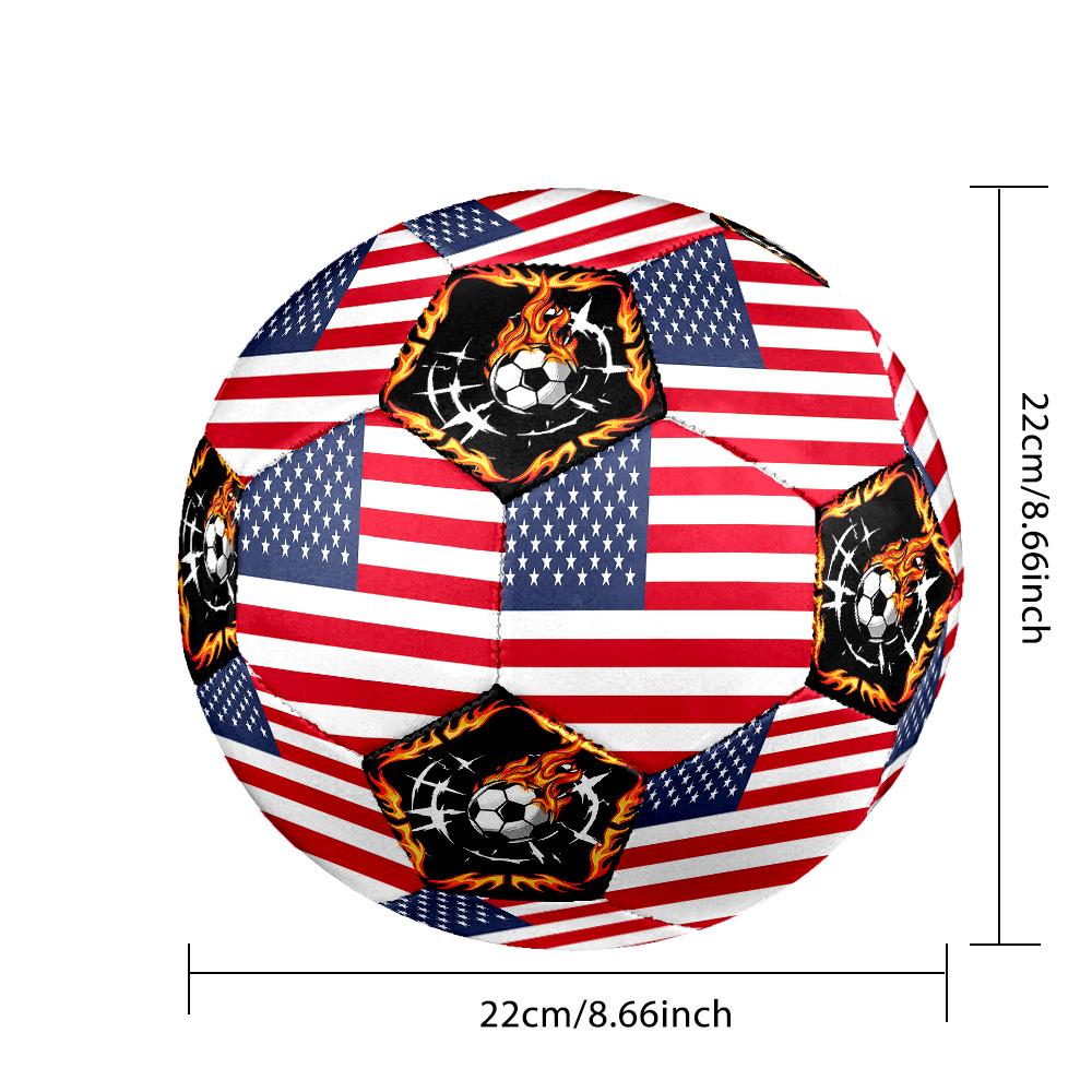 1pc American Sports Theme Size 5 Soccer Ball Professional Match Training Football Indoor &Outdoor Sports Ball Lightweight Durable c6639