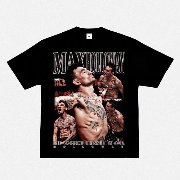 2025 New Fashion 100% Cotton Men T-shirt Fight Y2k Printing Short Sleeve American Retro Small Neckline Fighting Top Retro Top