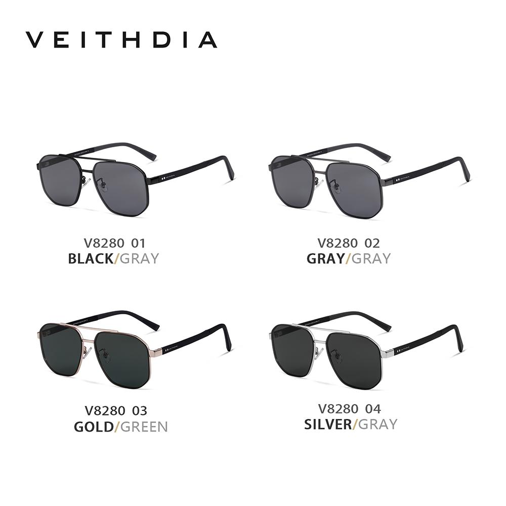 VEITHDIA Brand Vintage Sunglasses For Men Women Polarized UV400 Lens Outdoor Driving Eyeglasses For Male,Fashion Eyewear 8280