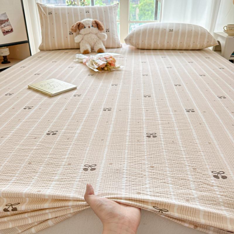 Flower Printed Fitted Bed Sheet Pink Color sabanas150x200 Single/Queen Size Mattress Protector Soft King Size Bed Sheets for Bed