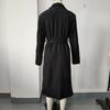 2025 Fall/Winter Women's Wool Double-Breasted Tie Coat