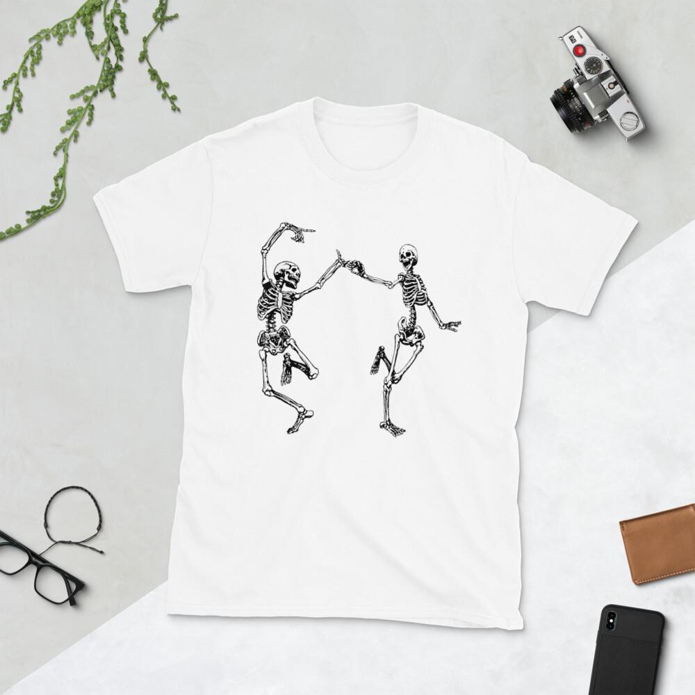 2 Skeletons Dancing Halloween Design S разноцветный