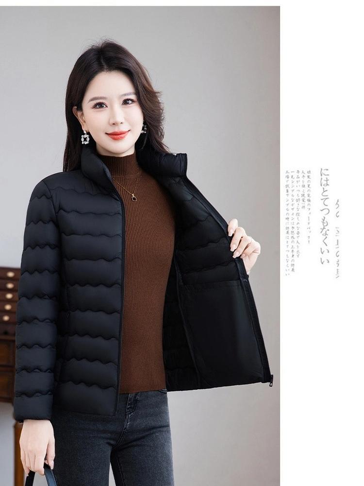 Women’s Short Quilted Windproof Thin Lightweight Winter Jacket