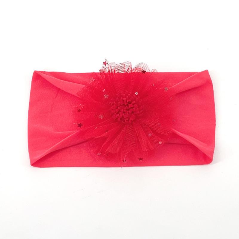 New mesh star flower headband, baby nylon headscarf headgear Babyhead