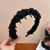 Lace Mesh Hair Hoop Solid Color Headwear Fashion Headband  Women