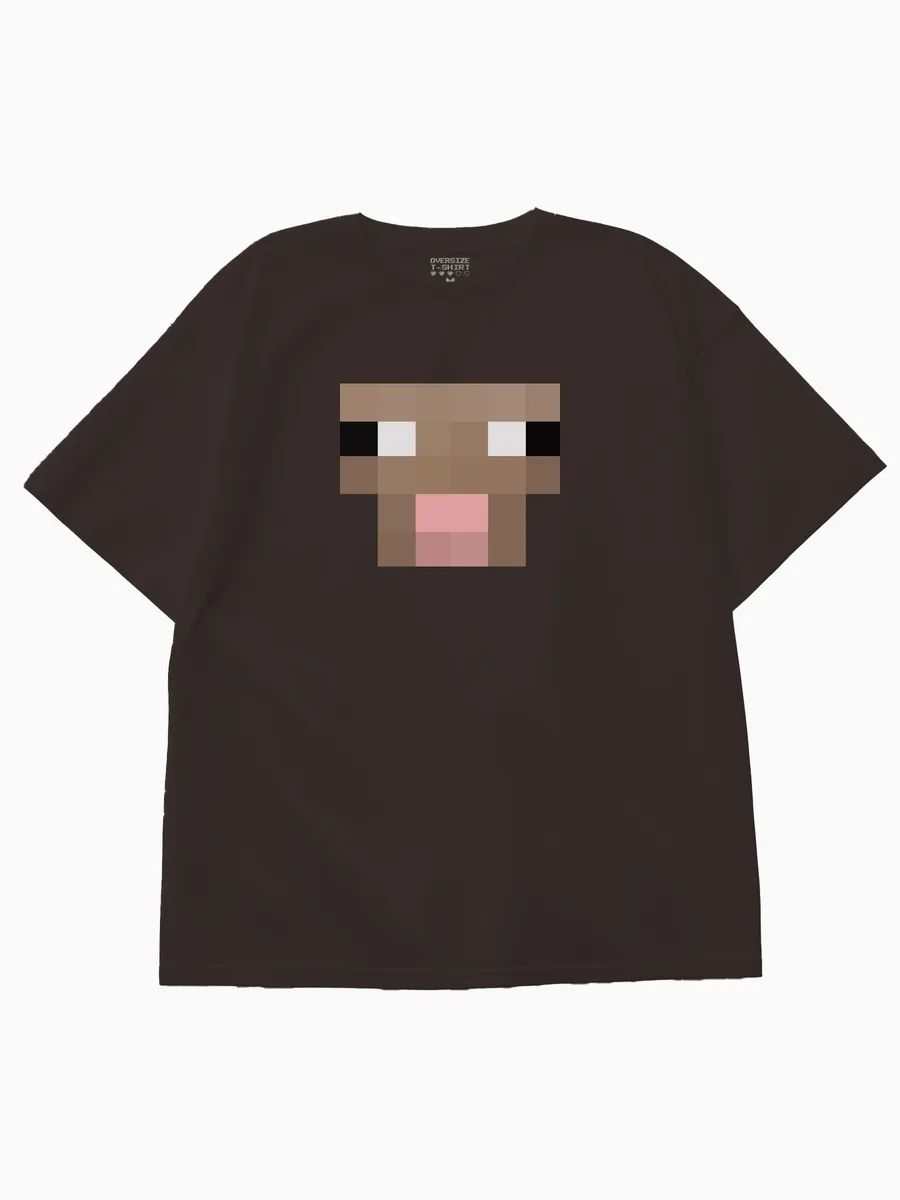 Oversized Minecraft sheep T‑shirt S