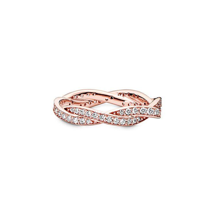Pandora Fate Wheel Mobius Ring 14K Rose Gold Women ring 180892CZ