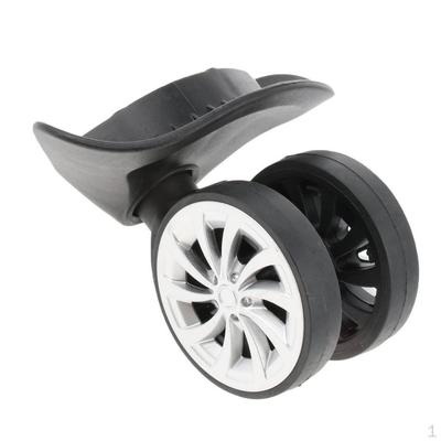 1 Pair A57 Mute Swivel Wheels Suitcase Luggage Replacement Casters For Travelling Bag