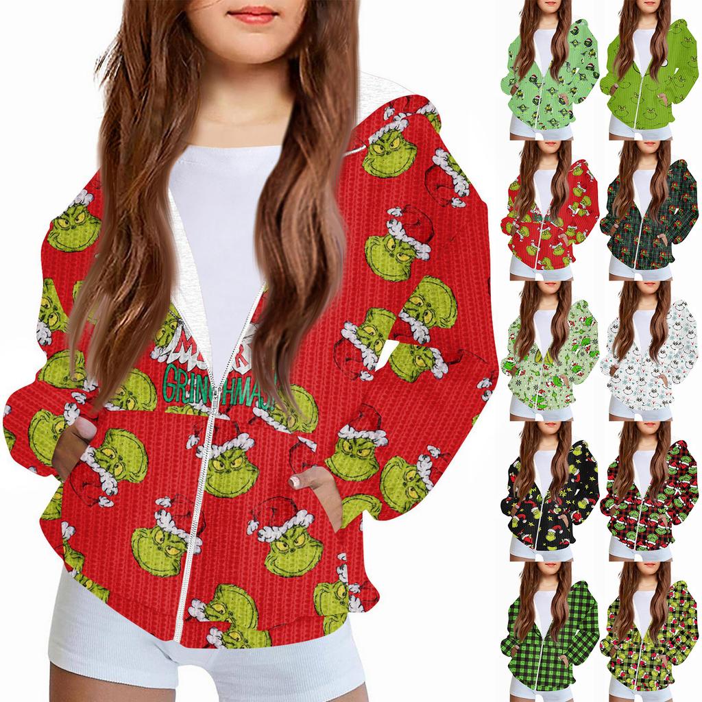 Dětské Dívčí A Chlapecké Módní Bunda Ležérní S Potiskem Dlouhý Rukáv S Kapucí Kardigan Mikiny