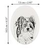 Biewer Yorkshire Terrier - commemorative plaque with a photo of a dog, tombstone with a print, personalized oval plaque from the Art-Dog brand