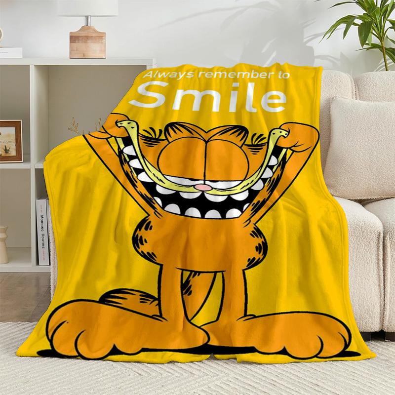 1PC Garfi cat Valentine Heart Flannel Blanket Gift, Suitable for Both Men And Women, Soft Ideal for Beds And Sofa, Birthday Or Christmas Gift