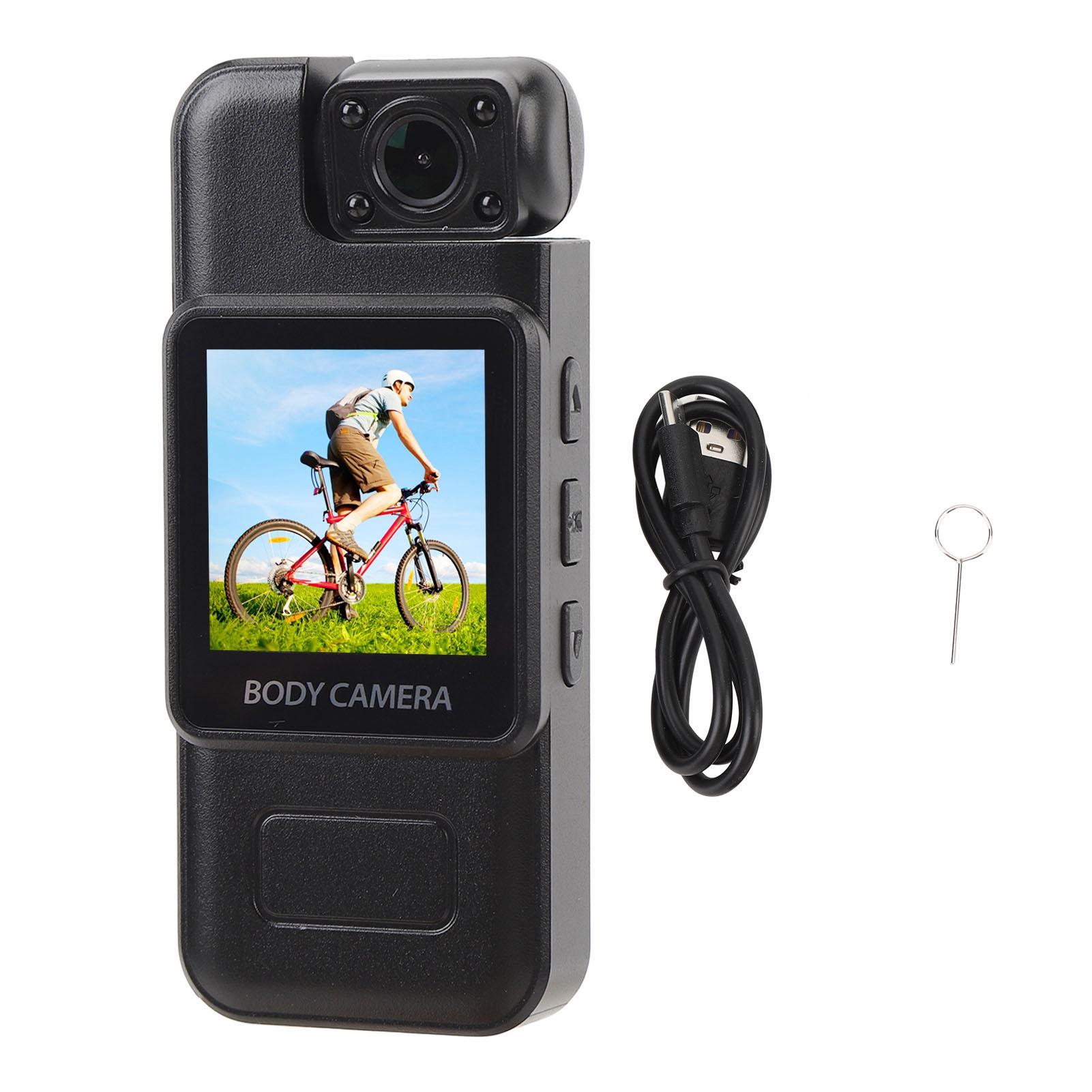 

Body Worn Camera 4K HD 180 Degree Rotating Lens Motion Detection Loop Recording Pocket Video