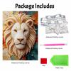 5D Pearl Kit Majestic Lion Pattern DIY Pearl Art Relaxing Handmade Ornament Home Wall Desktop Decoration for Beginners