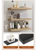 Solid Wood Wall-Mounted Bookshelf: Home Living Room Decor Shelf