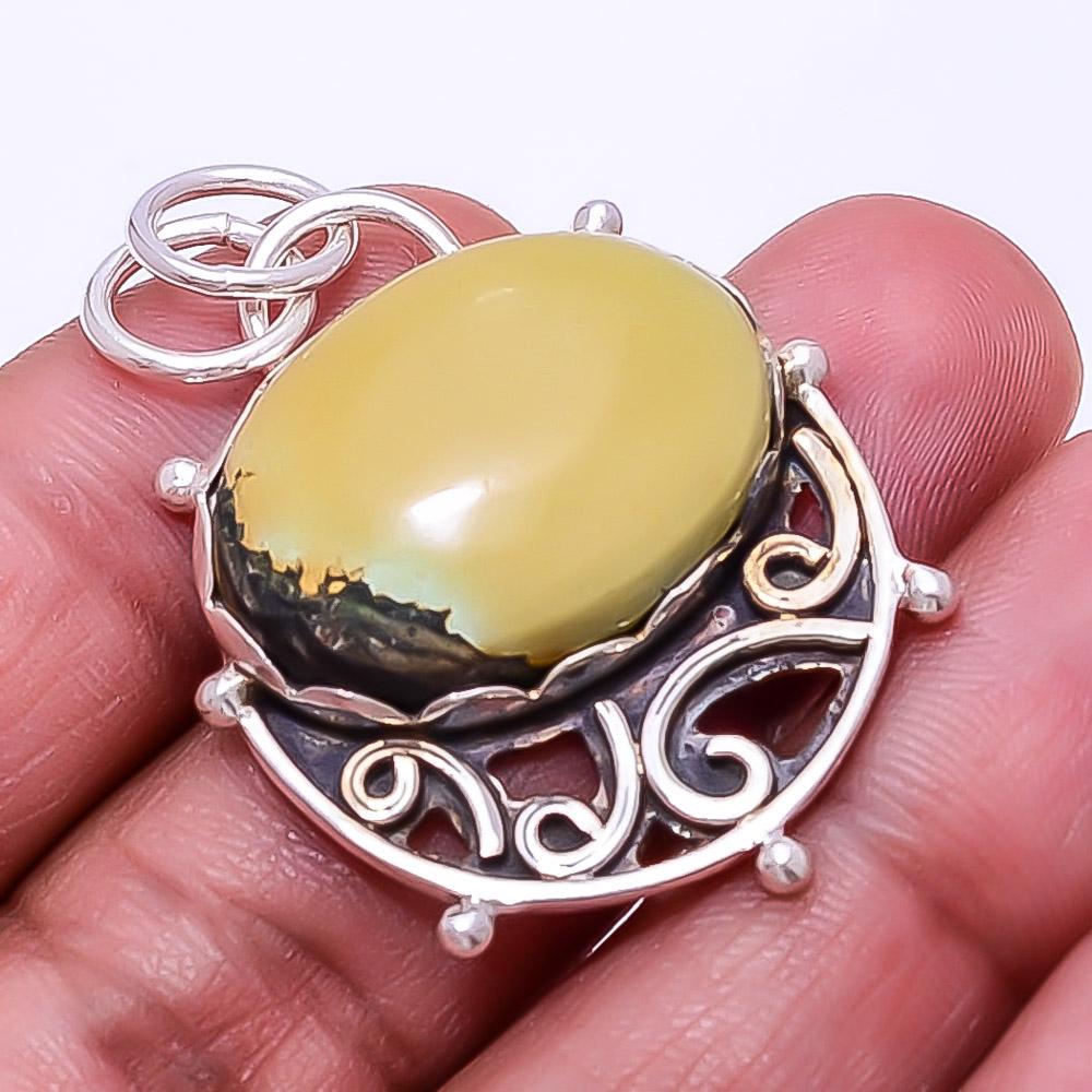 

Turquoise -Tibet Designer Handmade 925 Sterling Silver Pendant 1.56 P6