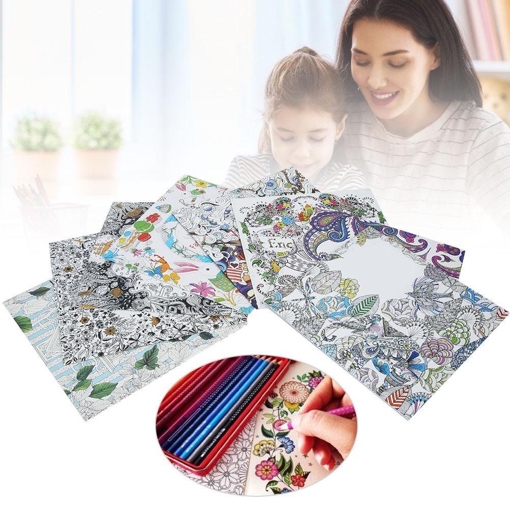 Angielskie wydanie Magic Forest Painting Drawing Coloring Book dla dzieci Kids Release Stress