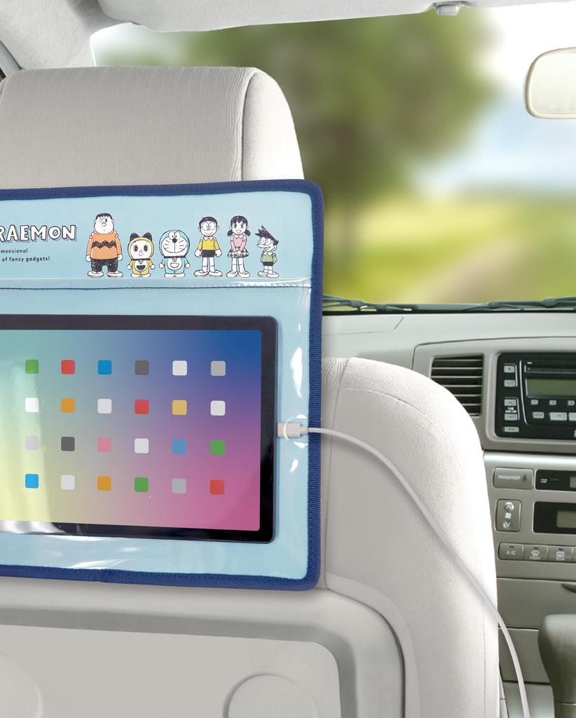 Doraemon Car Seat Seatback Small Item Tablet Easy to Cute Character Doraemon Storage, Pocket, Storage, Pocket, Transparent, Use,