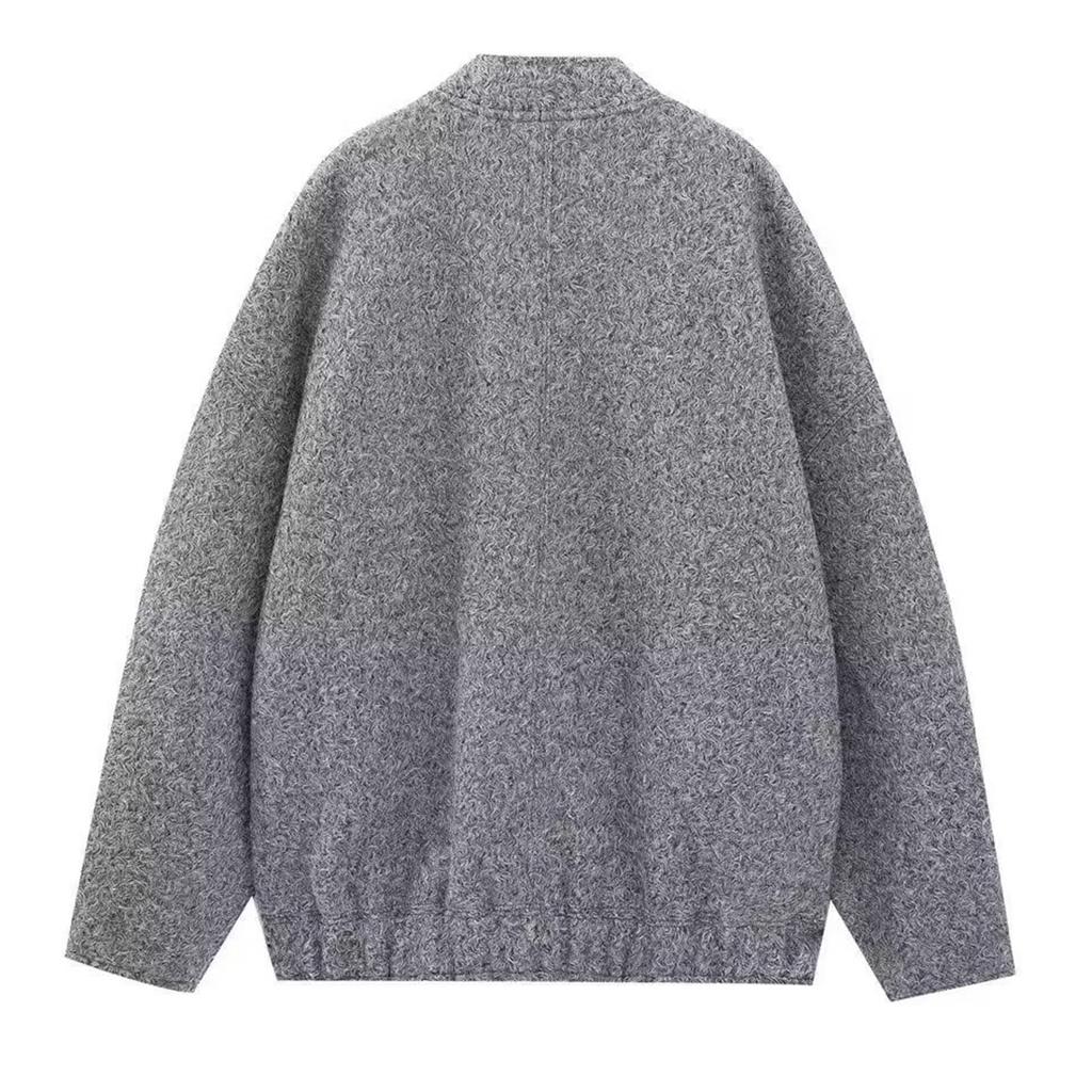 Women's Solid Color Fashionable Short Sleeved  Woolen Jacket Jacket