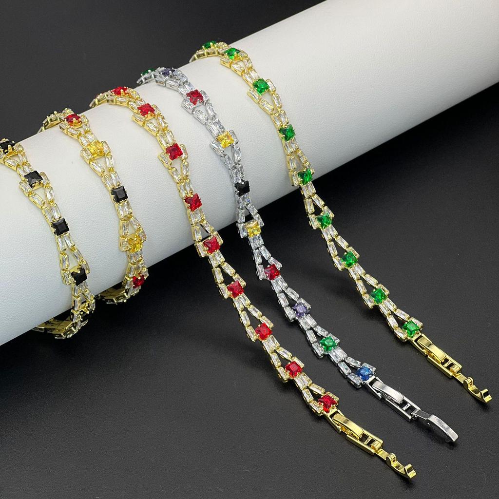 Luxurious Zircon Diamond Tennis Chain Bracelet
