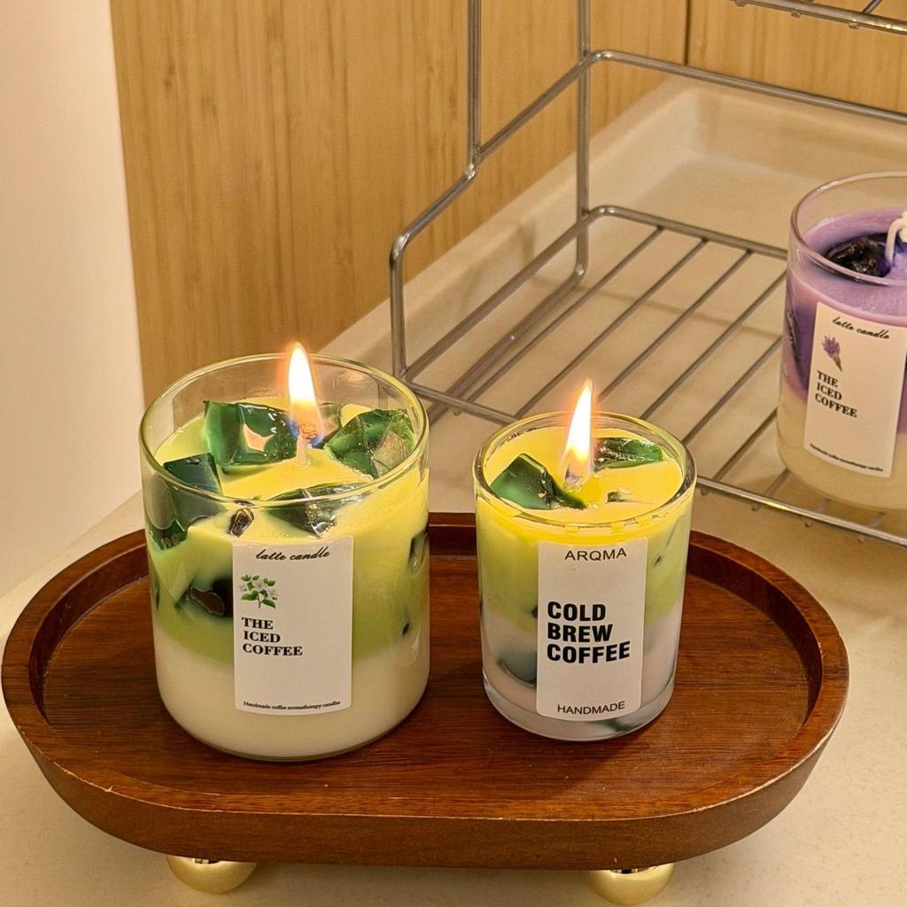 Iced Coffee Scented Candle—Souvenir, Gift, Birthday, Latte-Scented Candle, Creative Fragrance, Smokeless, Handmade Candle