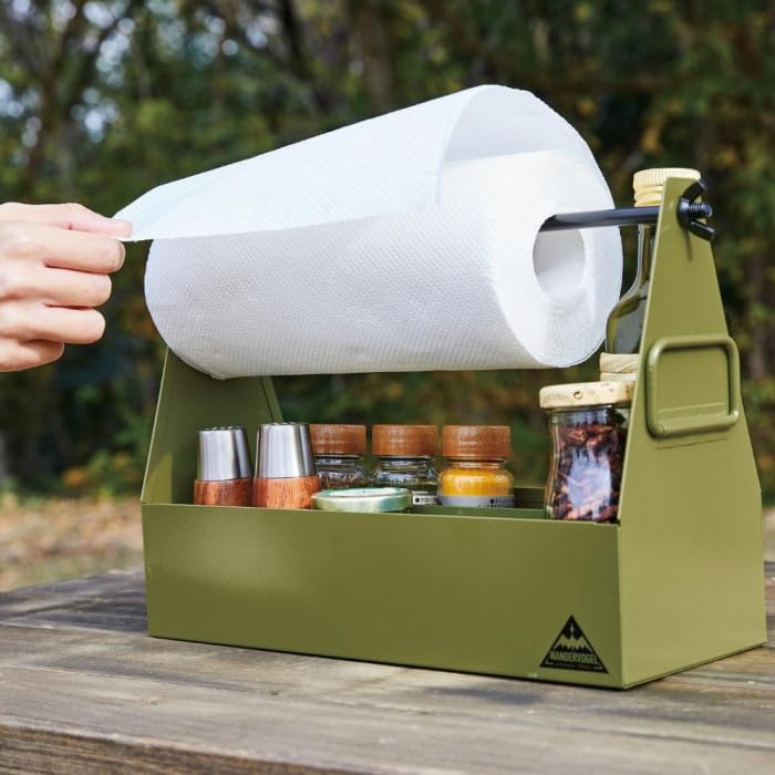 Seto Craft Spice & Kitchen Paper Holder, Khaki, S23-0541-KH