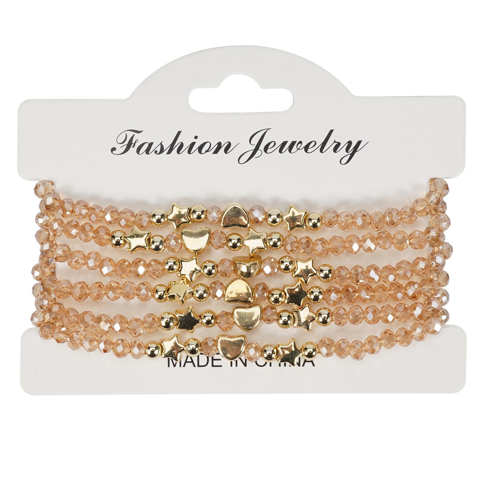 Богемный браслет из искусственного хрусталя Ручная работа Бусины Пограничный набор 6 шт./набор