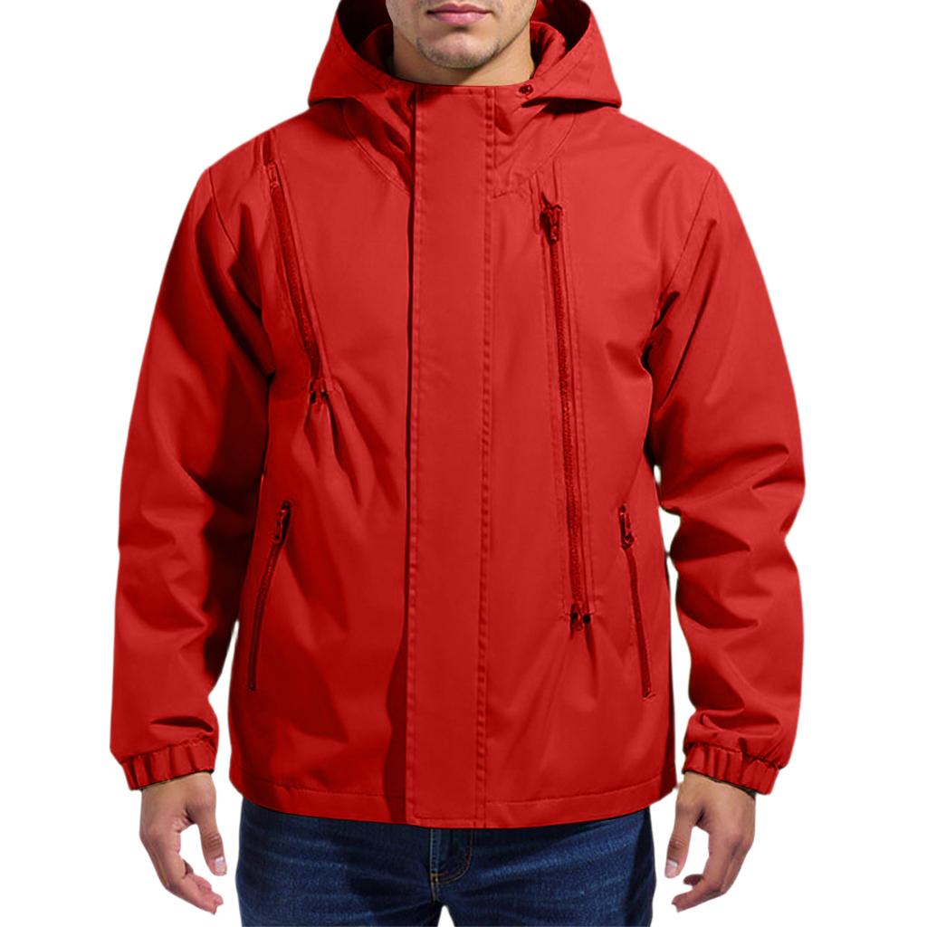 Men'S Loose Half Zipper Hooded Sweatshirt And Submachine Jacket