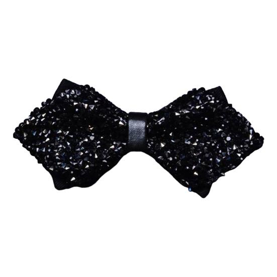 Bow Tie Sparkling Rhinestones Decor Sharp Corner Design Bow Tie Weddings Business Parties Suit Accessories