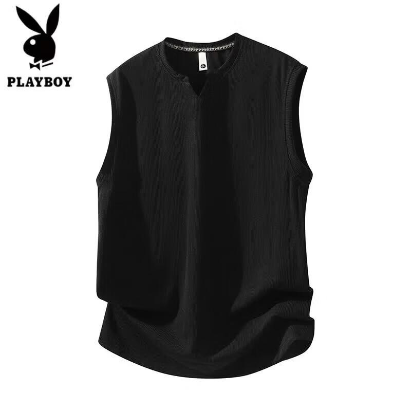 PLAYBOY Men s V-Neck Ice-Feel Sleeveless Vest 4XL