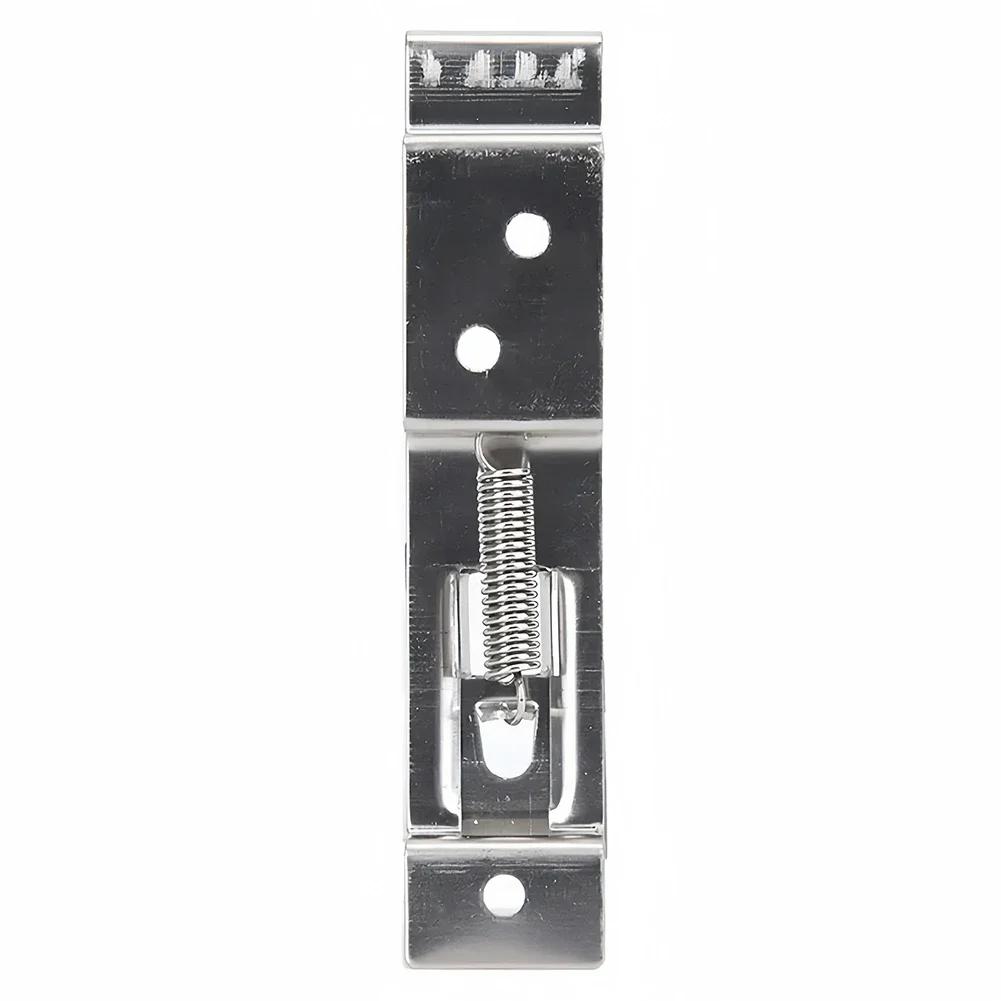Rectangular Stainless Steel Car License Plate Spring Loaded Bracket License Plate Bracket Clamps Trailer Number Plate Clips 2Pcs