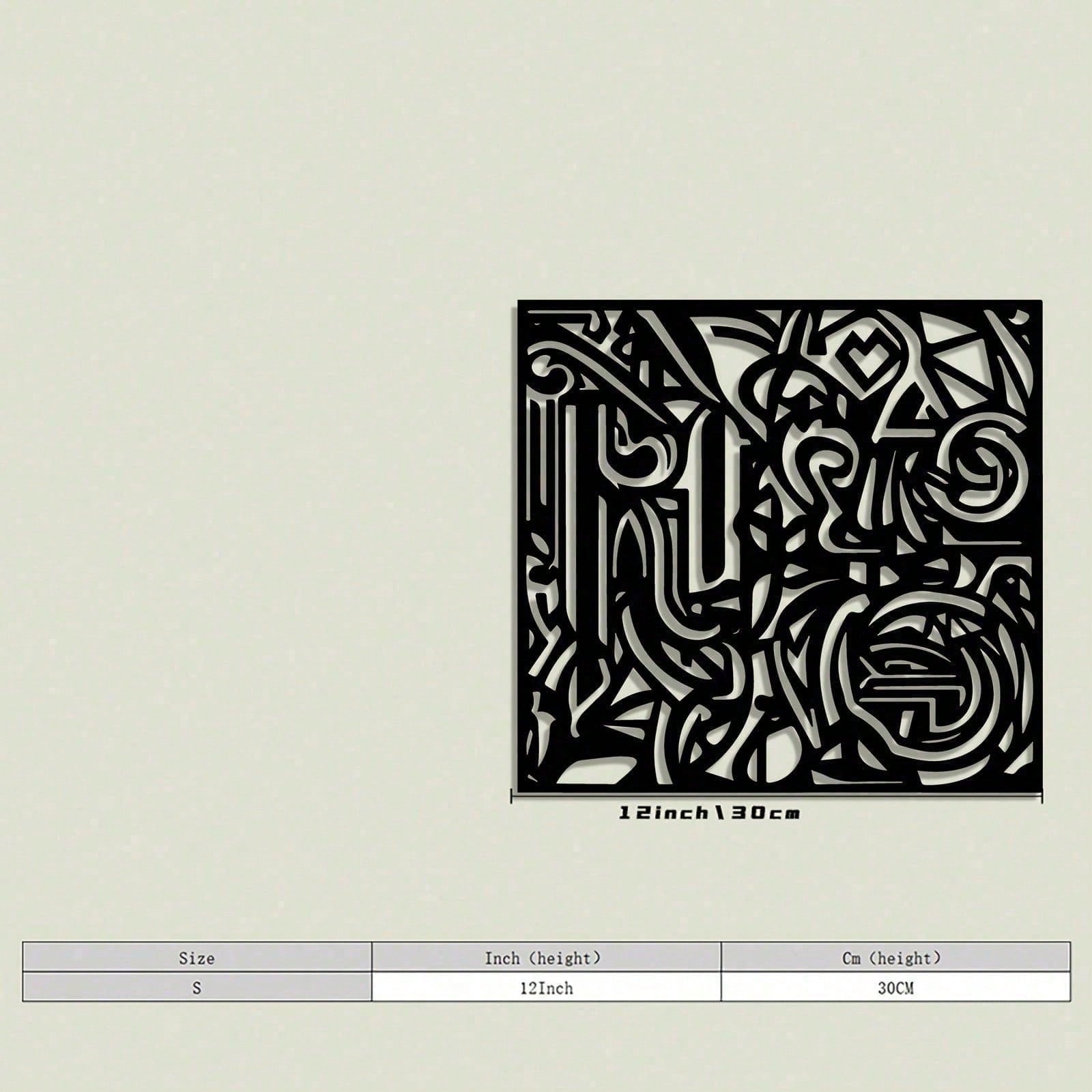 Металлическая настенная скульптура Абстрактный минимализм Современный декор гостиной