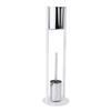 Q-BATH PREMIUM DECOR 1572 Toilet Paper and Brush Holder, White