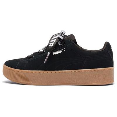 Vikky Platform Ribbon Sneakers Black Brown Unisex 365314-01
