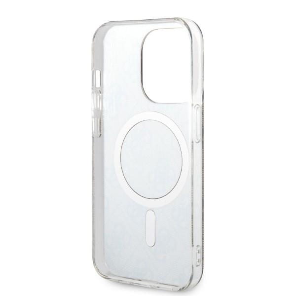 Guess GUBPP14XH4EACSW Hülle+Ladegerät Set iPhone 14 Pro Max 6,7" braun/braun Hartschale 4G Print MagSafe