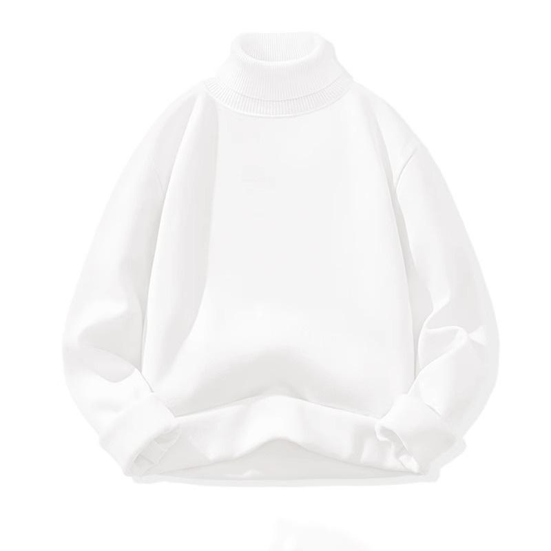 

Зимние теплые флисовые свитера мужские водолазки свитер трикотажные свитера мужские повседневные джемперы облегающие свитера для пар XXXXL белый