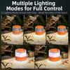 USB Rechargeable Camping Lamp with String Lights Rechargeable Retractable Waterproof Indoor/Outdoor Portable Lamp Suitable for Camping