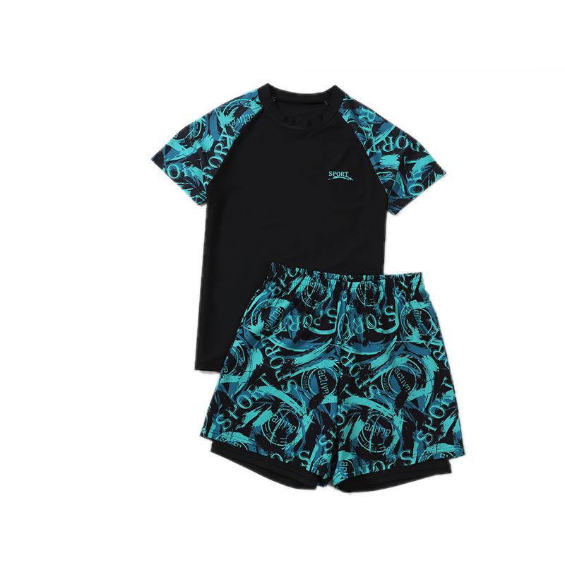 

Boys High-Elastic Quick-Dry Swimsuit Set - Anti-Embarrassment, Two-Piece Beachwear for Tweens and Teens 180