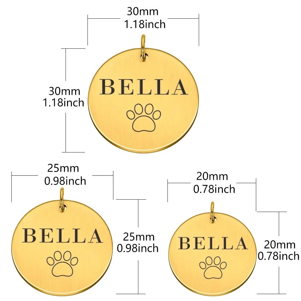 ID-Marke Benutzername Verlustsicher Graviert Aufnahme Tel Adresse Katze Welpe Personalisiert Pfotenabdruck Medaille Anhänger Haustier Hundehalsband Zubehör