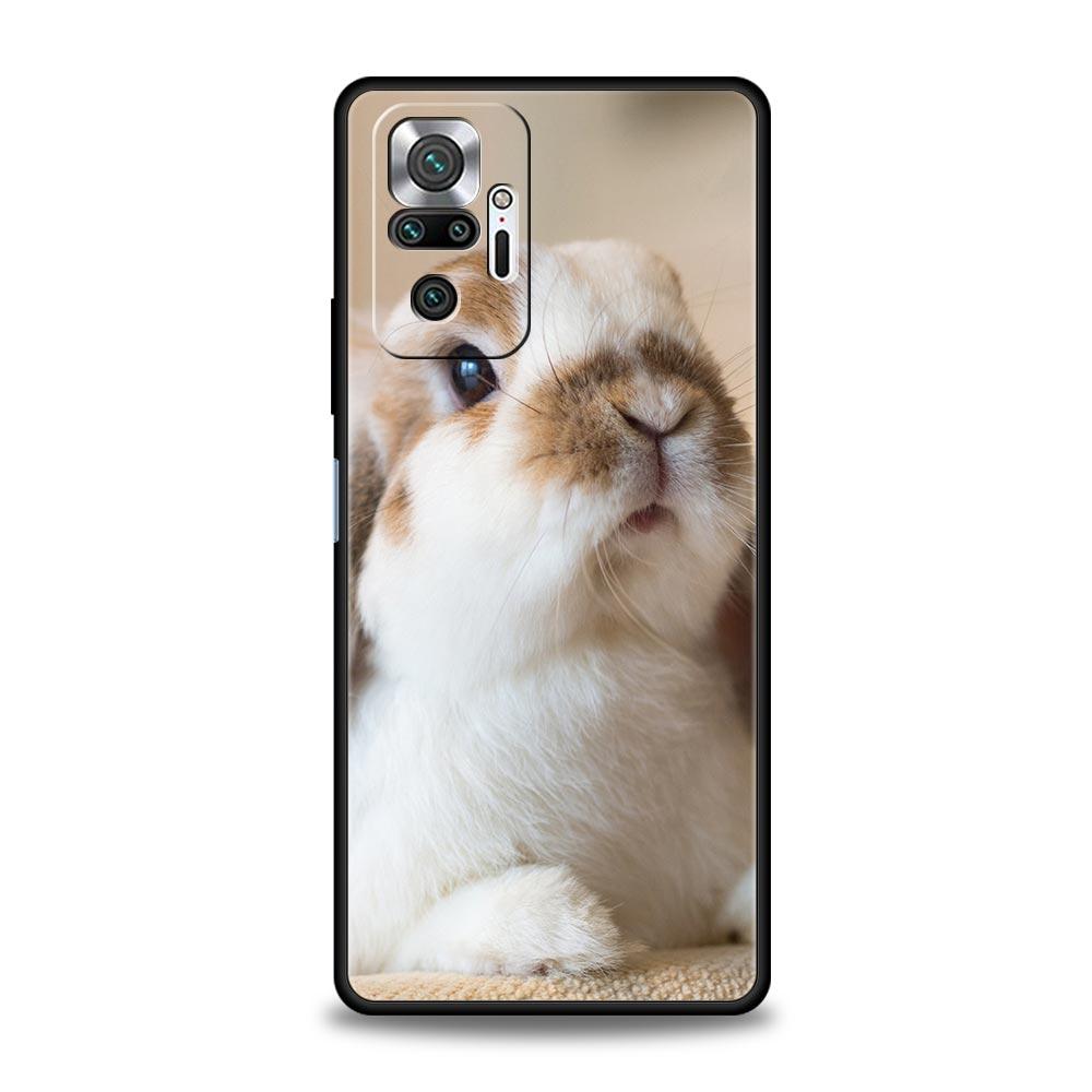 Phone Case For Xiaomi Redmi Note 14 13 12 5G 9S 9 10 11 Pro Plus 4G 9T 14C 13C 12C 10C 9C 9A Soft Cover Cute White Baby Rabbits