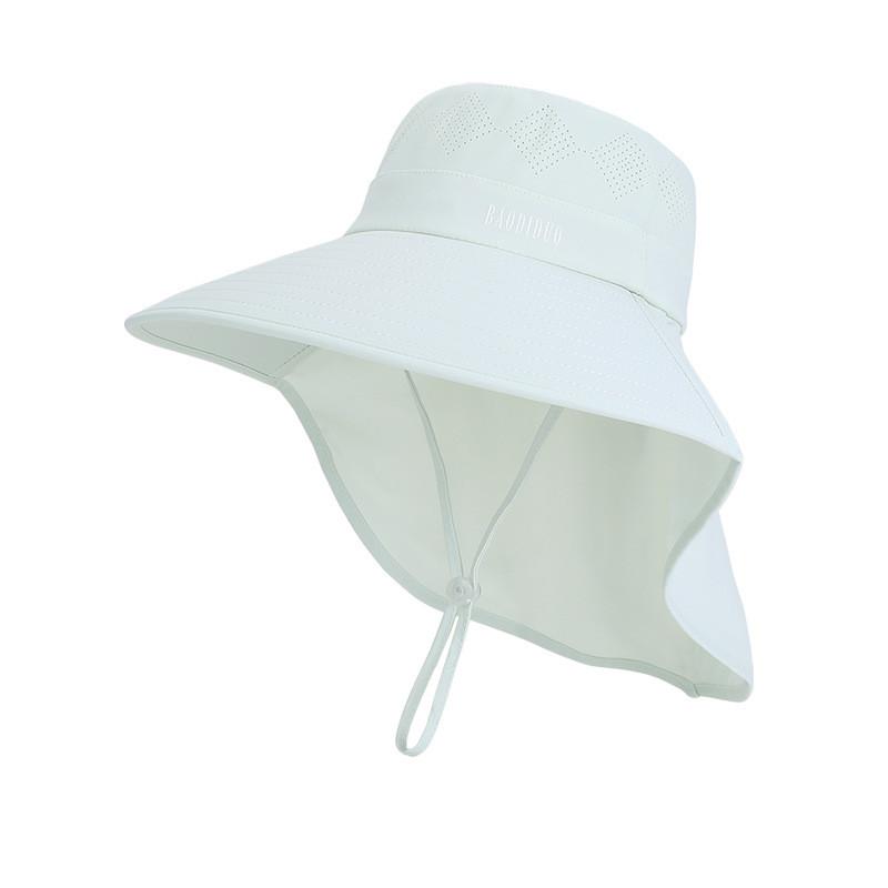Outdoor Sun Protection Hat For Women With Adjustable Ponytail Hole And Wide Brim Fashionable Fisherman Cap