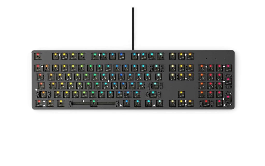 Glorious PC Gaming Race Glorious Egyedi Játékbillentyűzet GMMK Barebone USB Vezetékes Mechanikus Billentyűzet Készlet RGB Hot Swappable Kapcsolók és Billentyűsapkák Fém